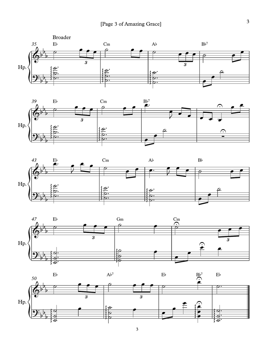 The Healing Harp of Hymns Celtic Harp scores gallery preview page 6