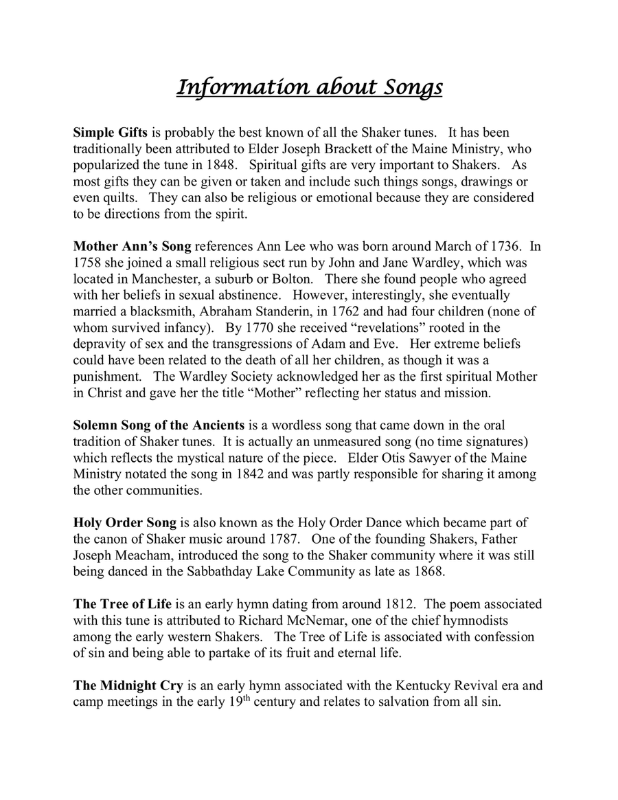 Shaker Hymns for the Small Harp Celtic Harp scores gallery preview page 4