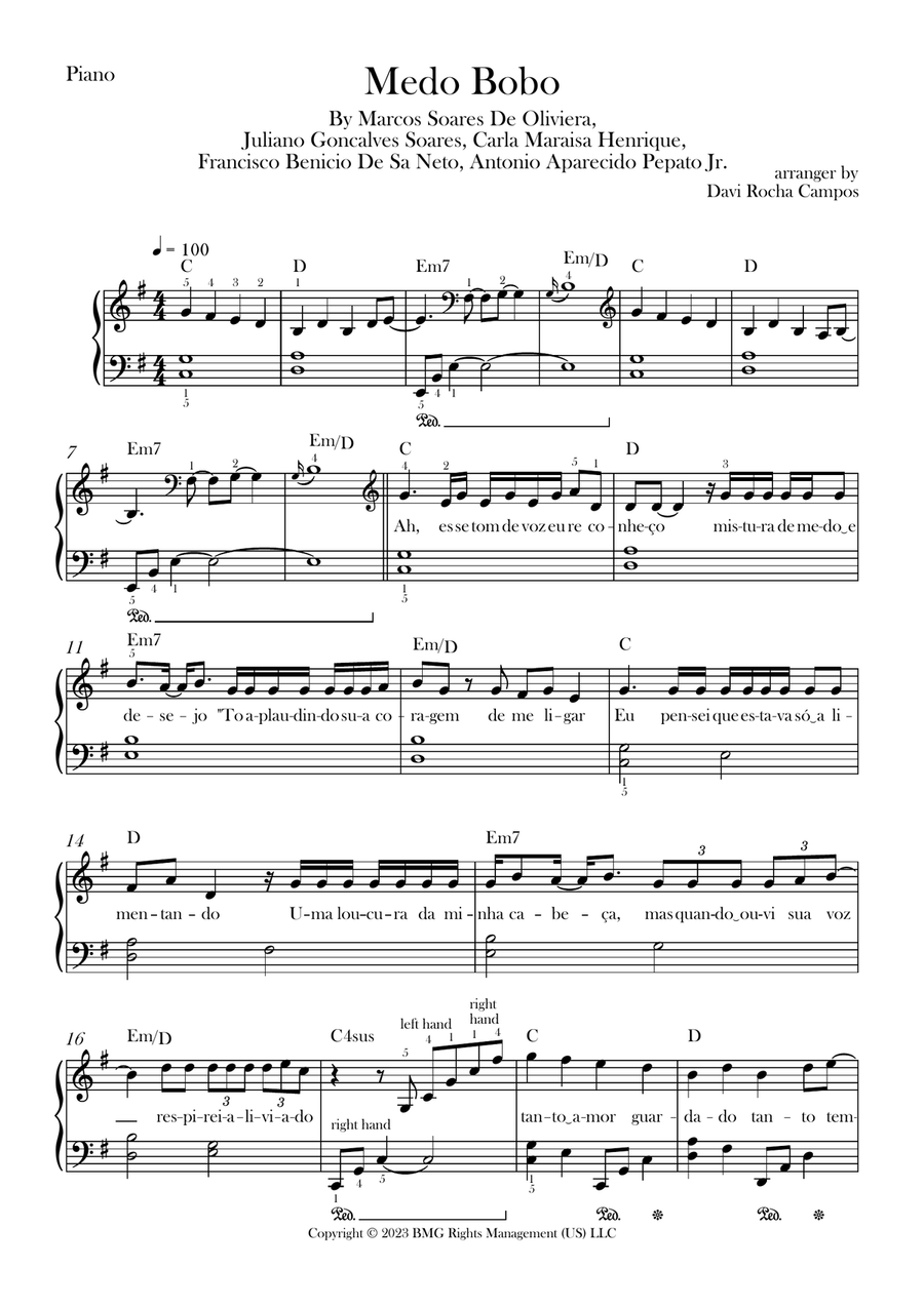 Medo Bobo Medo Bobo A Cappella scores gallery preview page 1