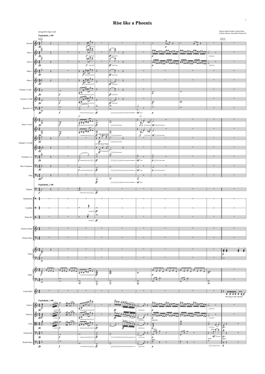 Rise Like A Phoenix Rise Like A Phoenix Full Orchestra scores gallery preview page 3