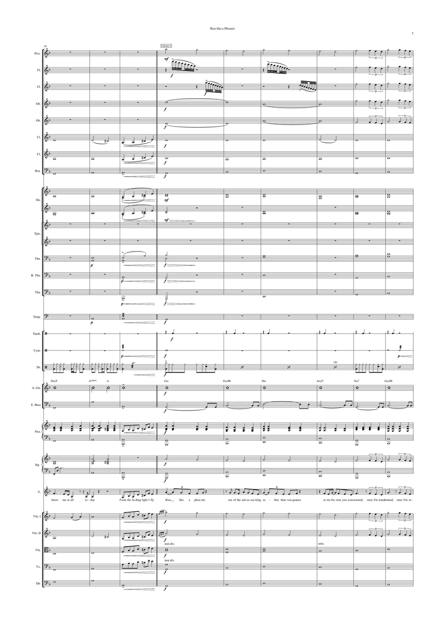 Rise Like A Phoenix Rise Like A Phoenix Full Orchestra scores gallery preview page 5