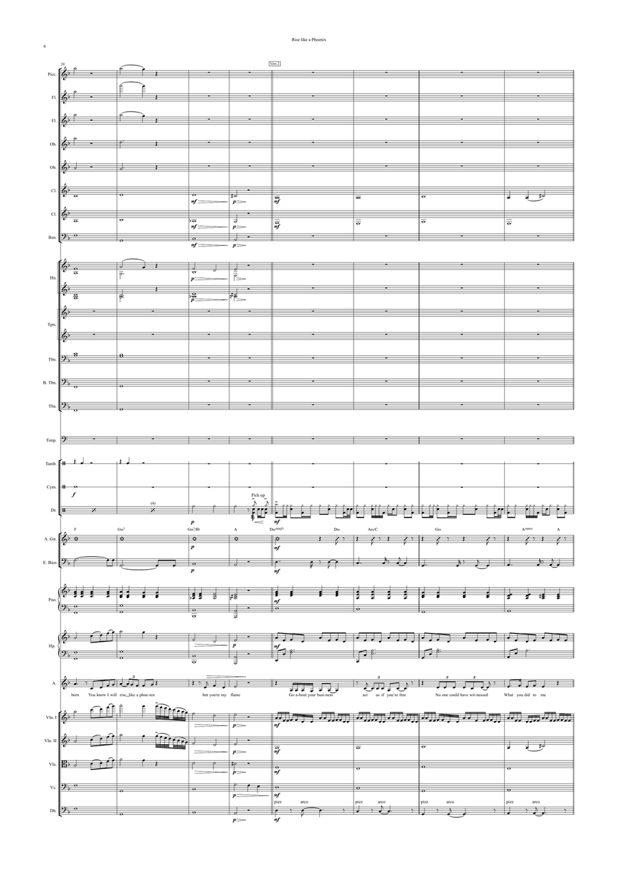 Rise Like A Phoenix Rise Like A Phoenix Full Orchestra scores gallery preview page 6