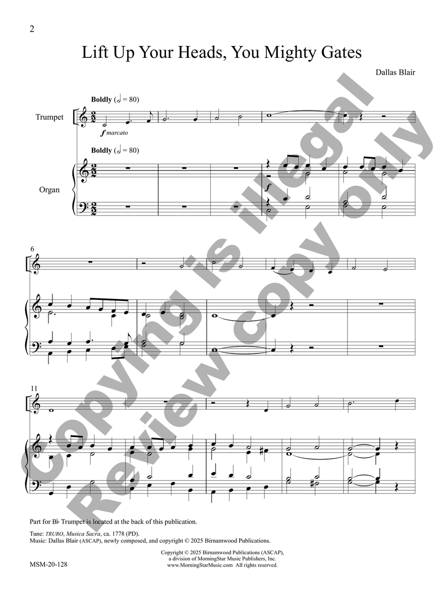Lift Up Your Heads Lift Up Your Heads C Trumpet scores gallery preview page 3