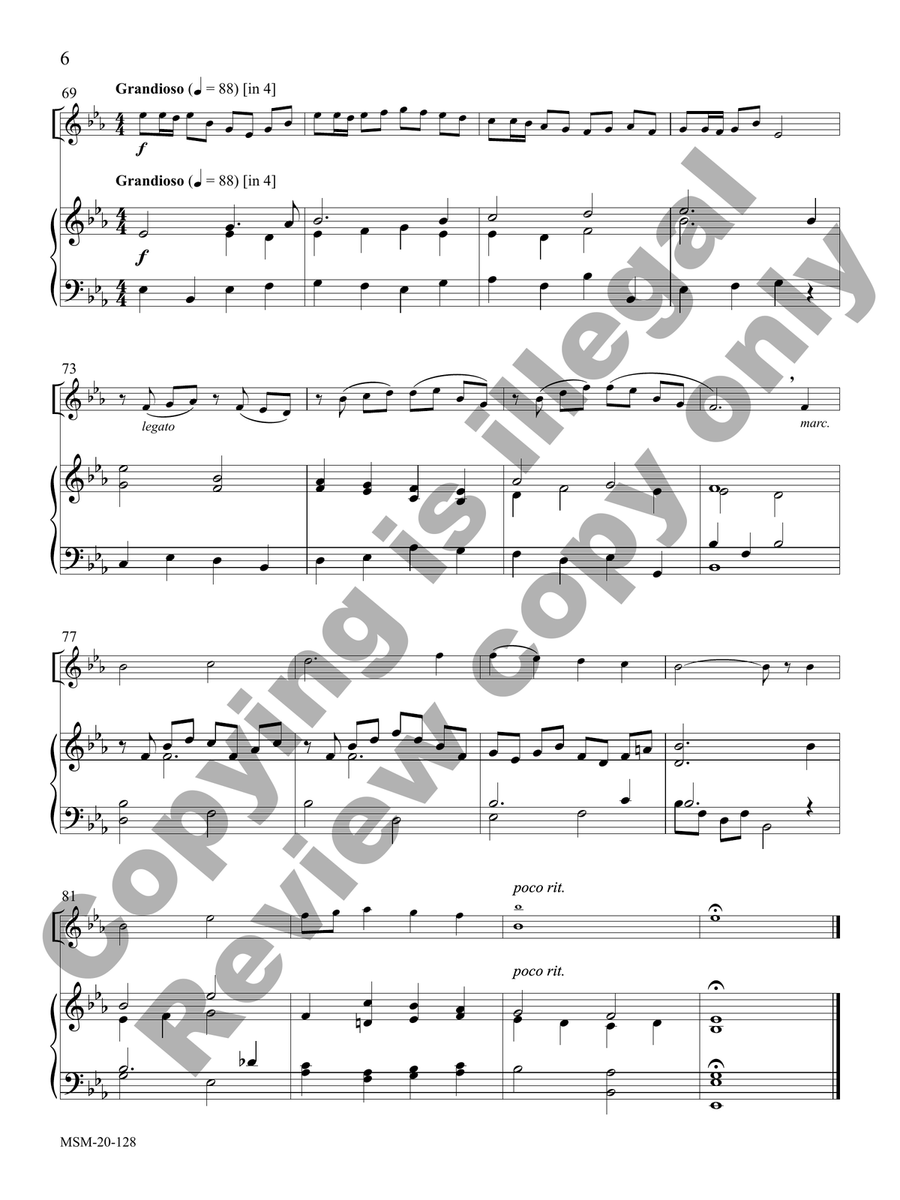 Lift Up Your Heads Lift Up Your Heads C Trumpet scores gallery preview page 4