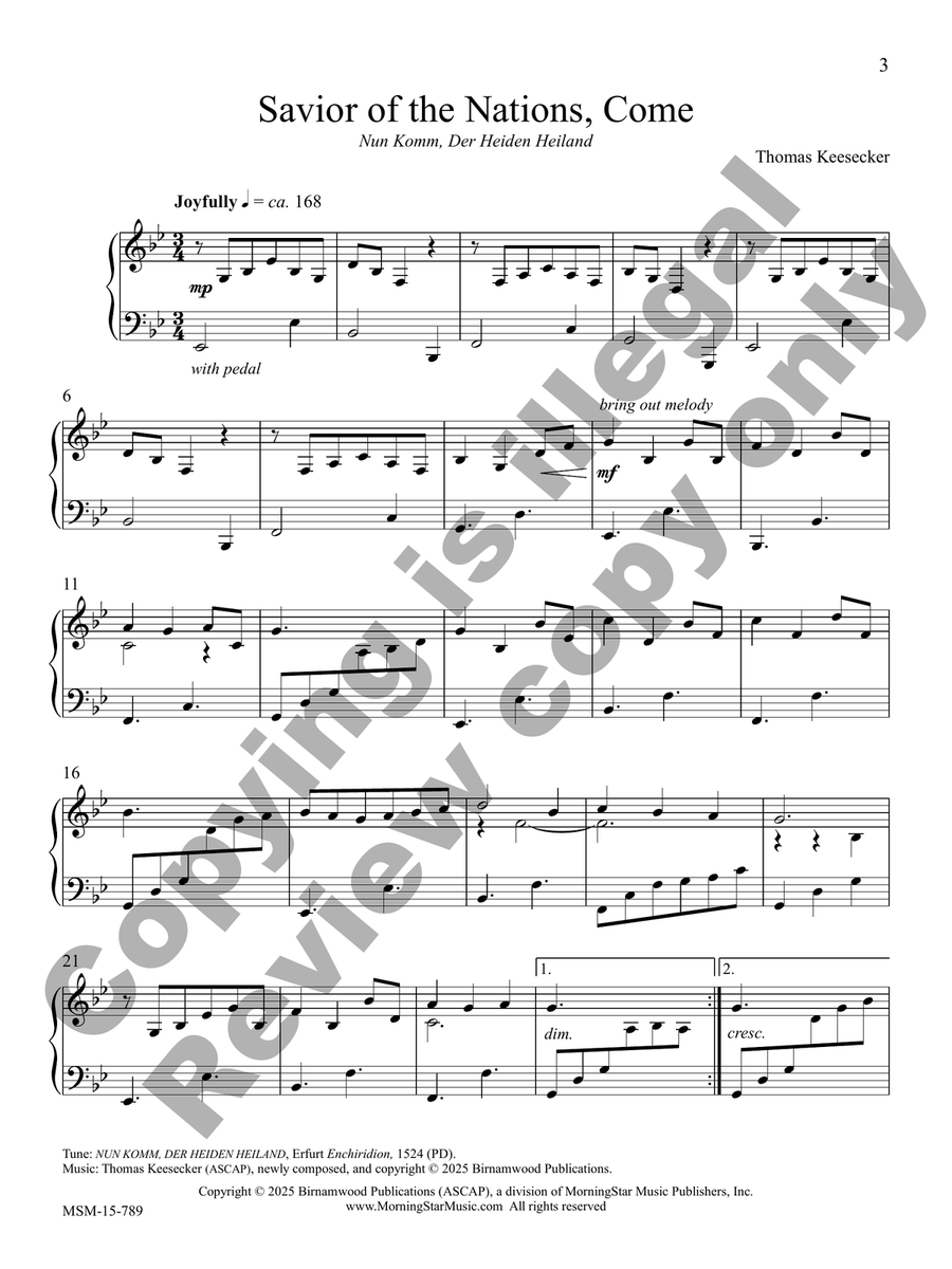 The Snow Lay on the Ground Piano Solo scores gallery preview page 2
