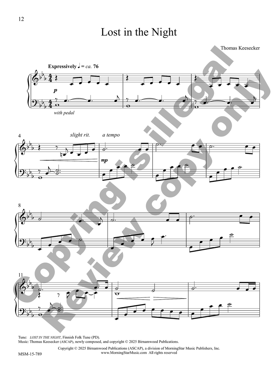 The Snow Lay on the Ground Piano Solo scores gallery preview page 4