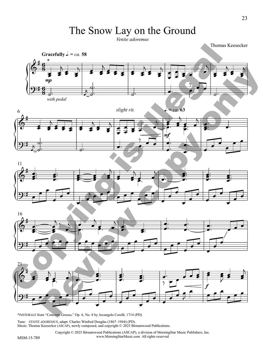 The Snow Lay on the Ground Piano Solo scores gallery preview page 7