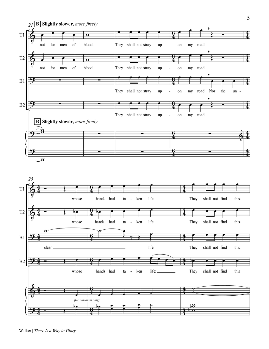 There Is a Way to Glory (Choral Score) TTBB scores gallery preview page 5