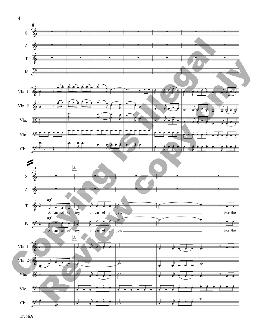 A Carol of Joy (String Quintet Score) Choir scores gallery preview page 3