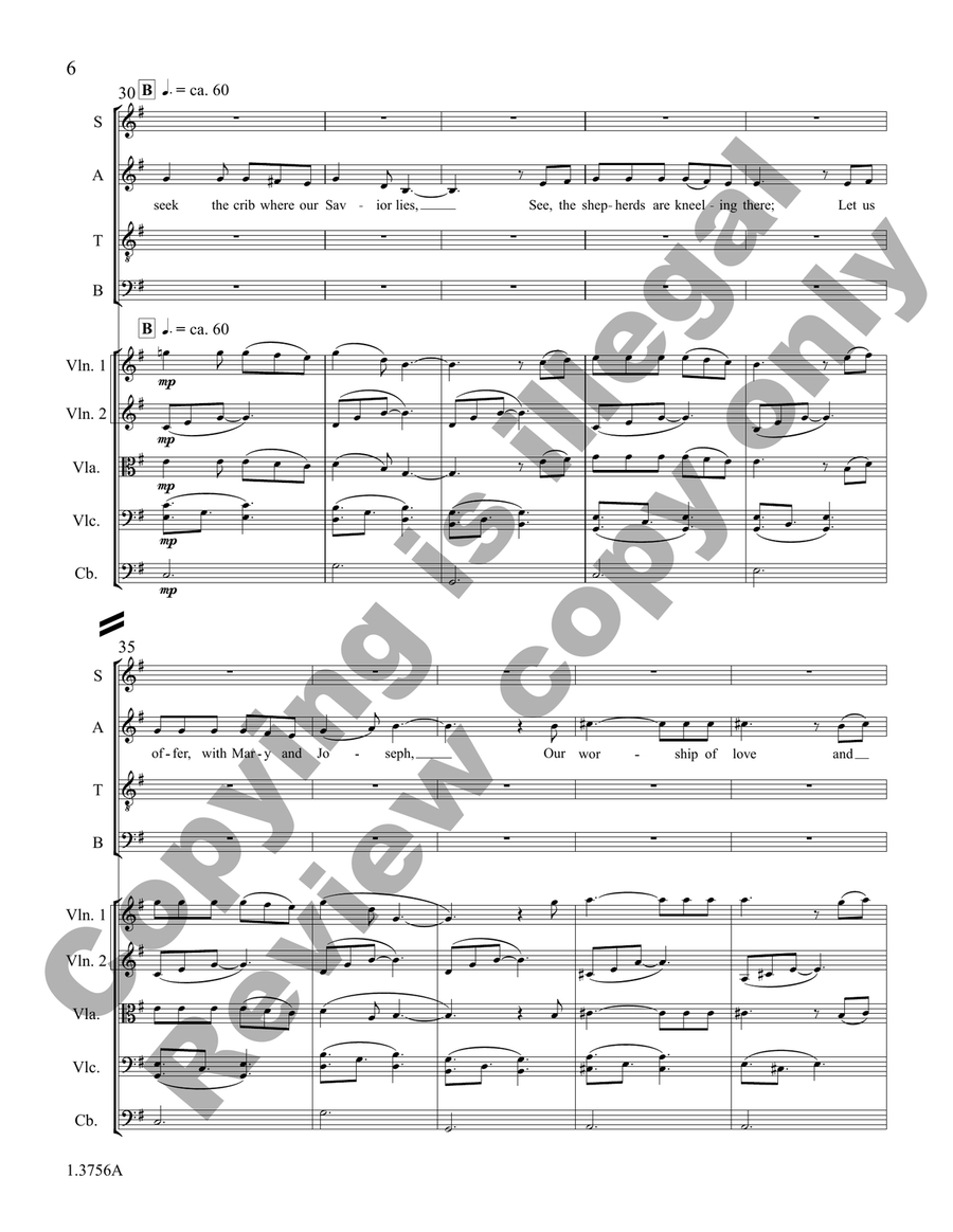 A Carol of Joy (String Quintet Score) Choir scores gallery preview page 4