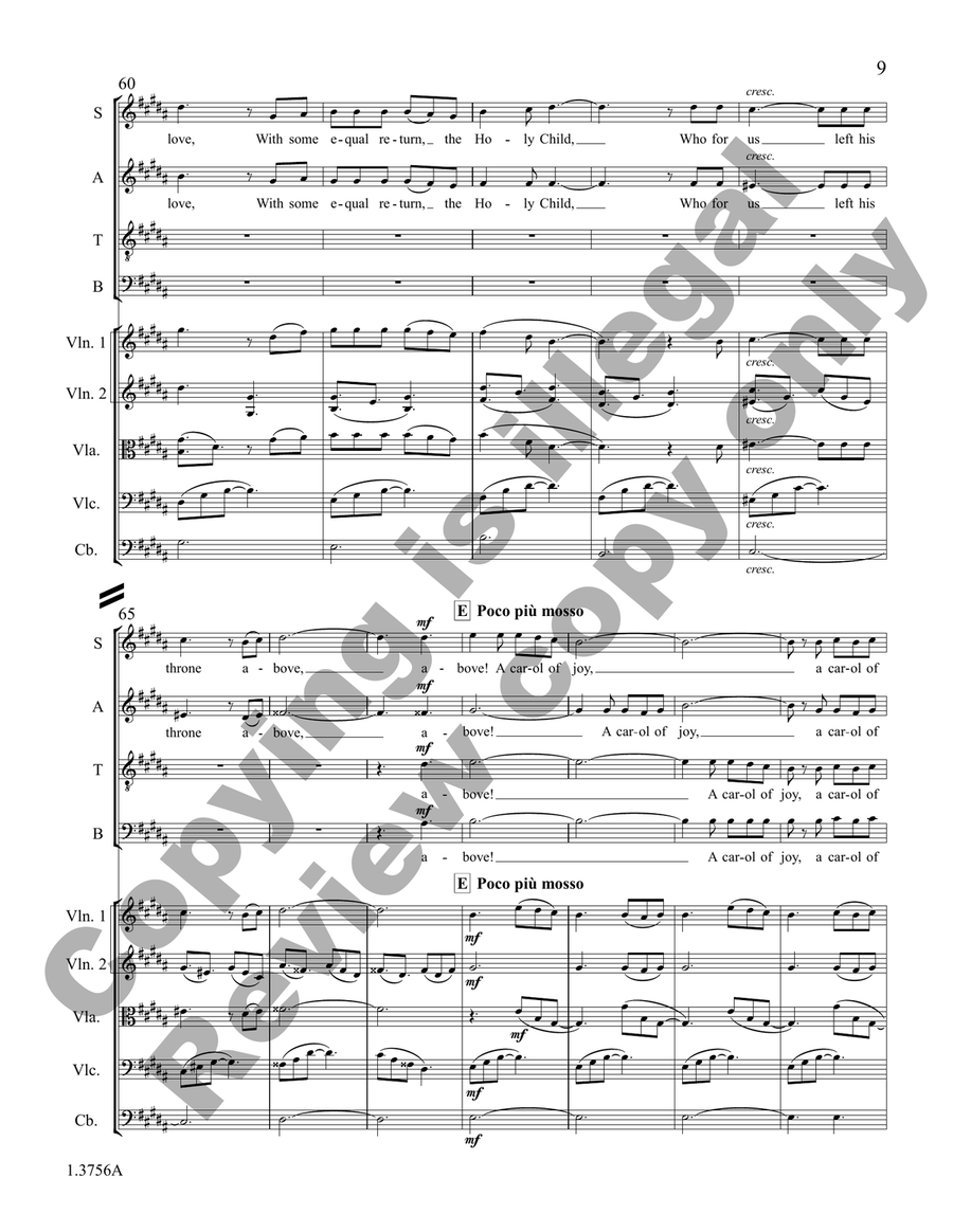 A Carol of Joy (String Quintet Score) Choir scores gallery preview page 6