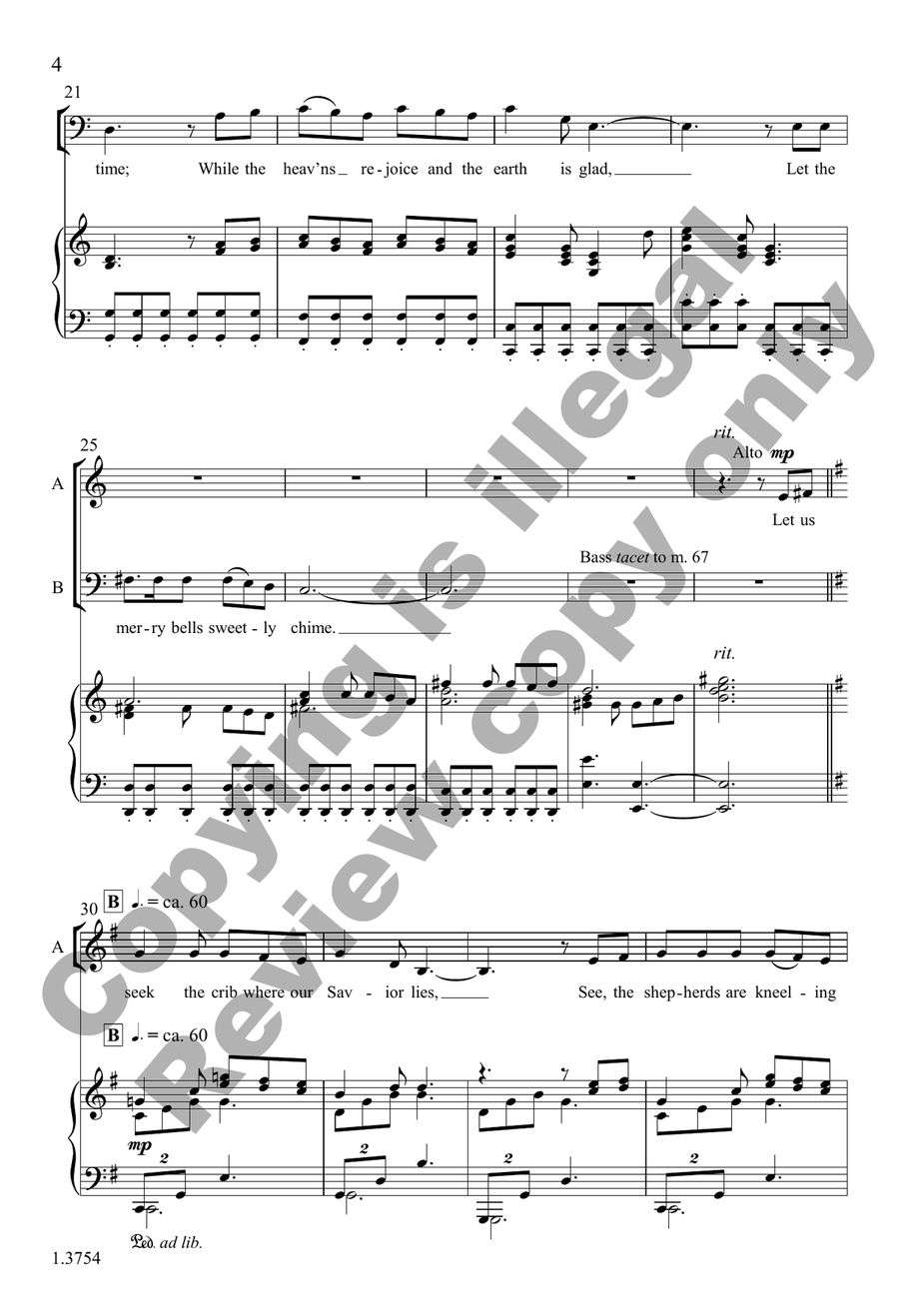 A Carol of Joy A Carol of Joy 3-Part scores gallery preview page 4