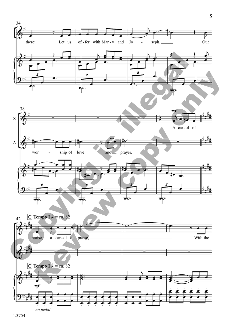A Carol of Joy A Carol of Joy 3-Part scores gallery preview page 5