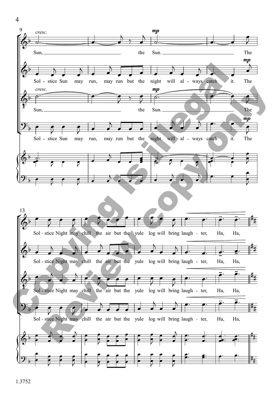 Solstice Moon Solstice Moon 4-Part scores gallery preview page 4