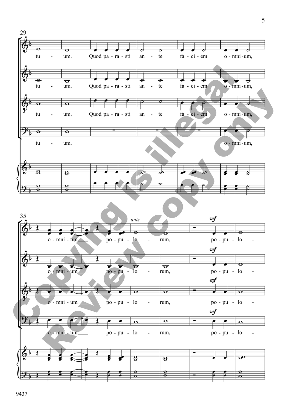 Nunc Dimittis Nunc Dimittis 4-Part scores gallery preview page 5