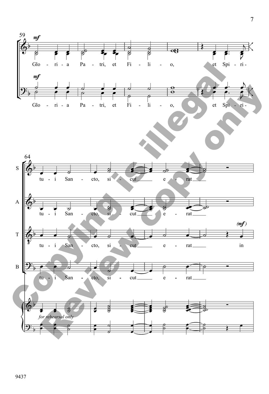Nunc Dimittis Nunc Dimittis 4-Part scores gallery preview page 7