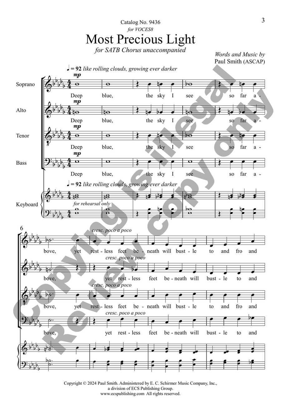 Most Precious Light Most Precious Light 4-Part scores gallery preview page 3