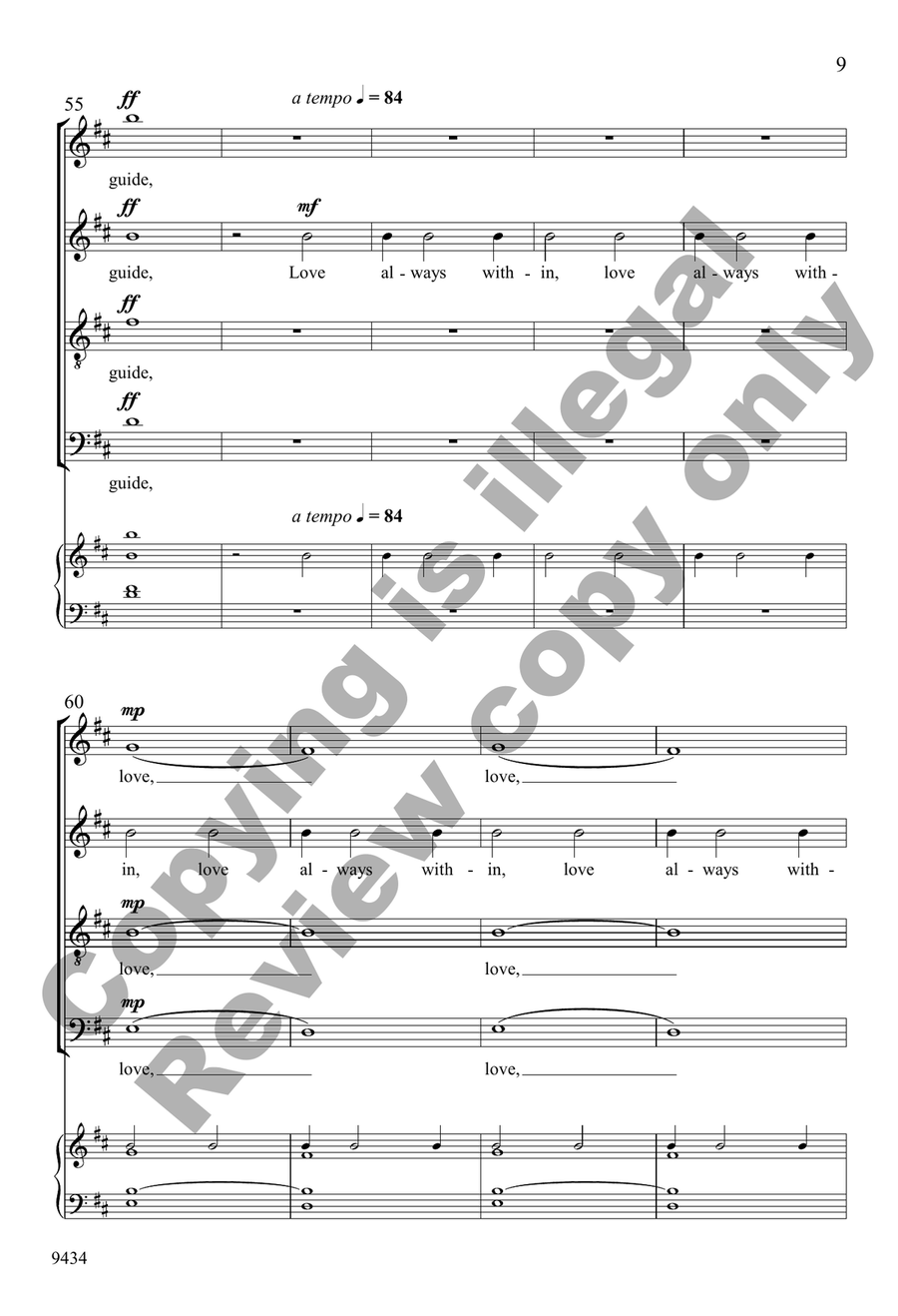 Love Always Within Love Always Within 4-Part scores gallery preview page 9