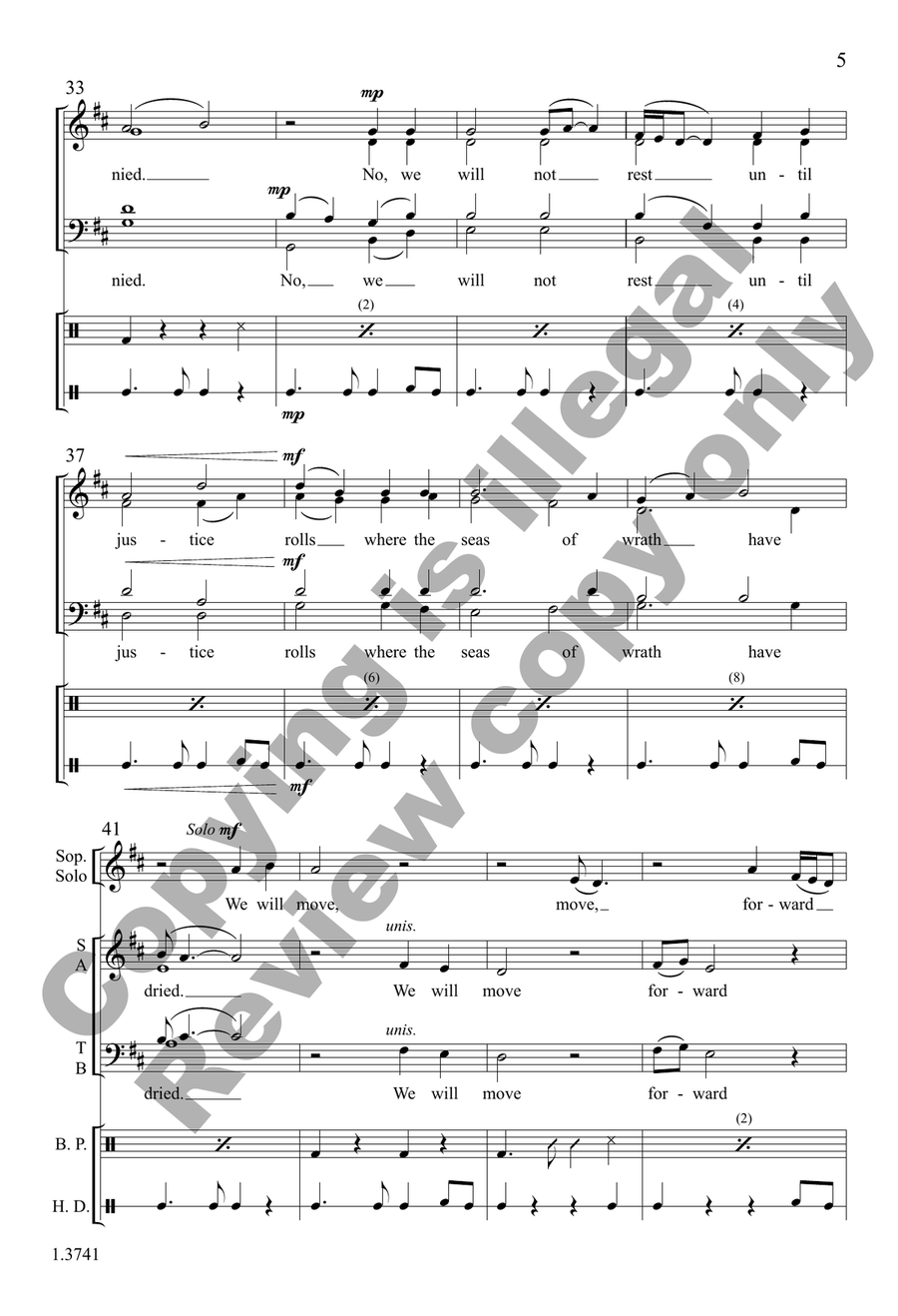 Glory Morning Bound (Choral Score) 4-Part scores gallery preview page 5