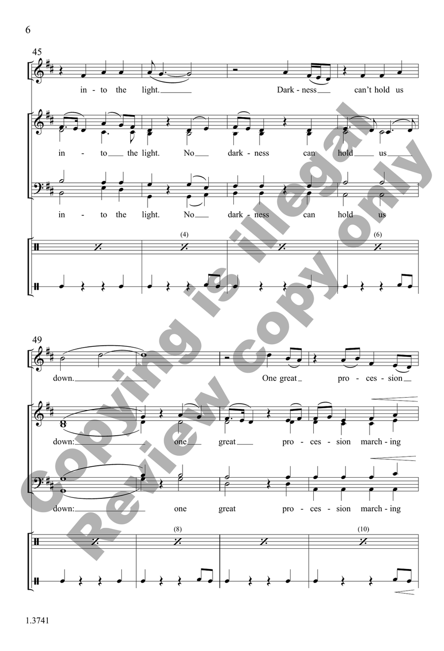 Glory Morning Bound (Choral Score) 4-Part scores gallery preview page 6