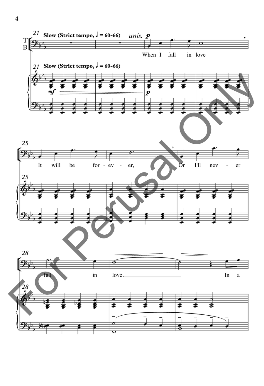 When I Fall In Love When I Fall In Love 4-Part scores gallery preview page 4
