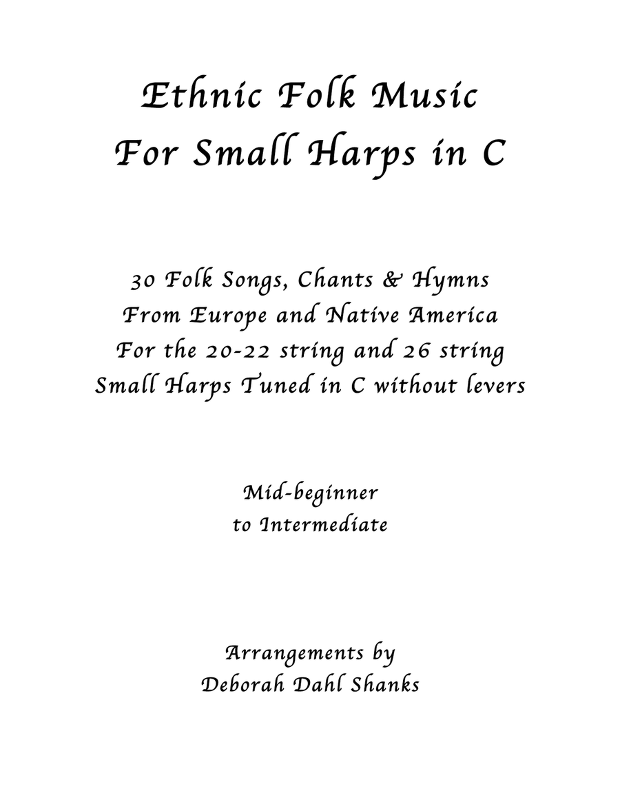 Ethnic Music for Small Harps in C Celtic Harp scores gallery preview page 2