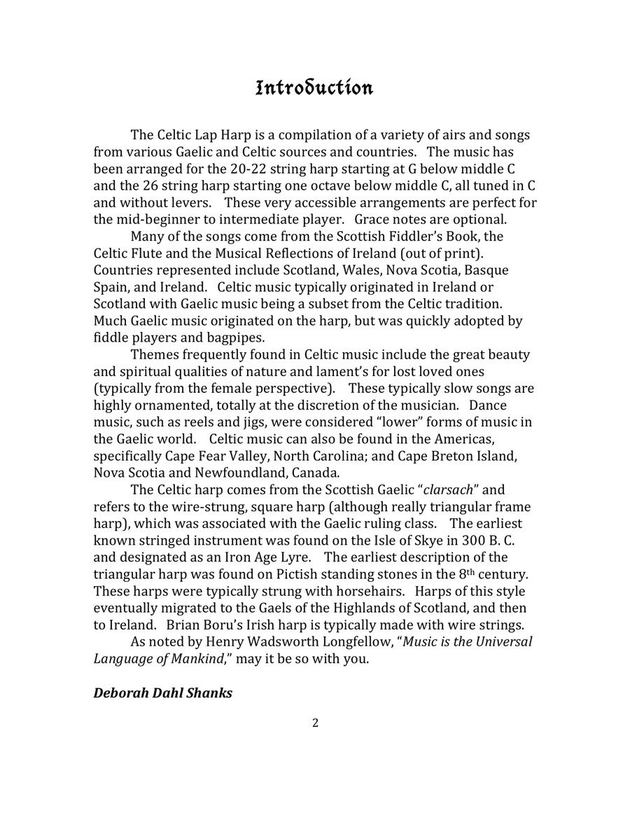 Celtic Music for Small Harps in C Celtic Harp scores gallery preview page 3