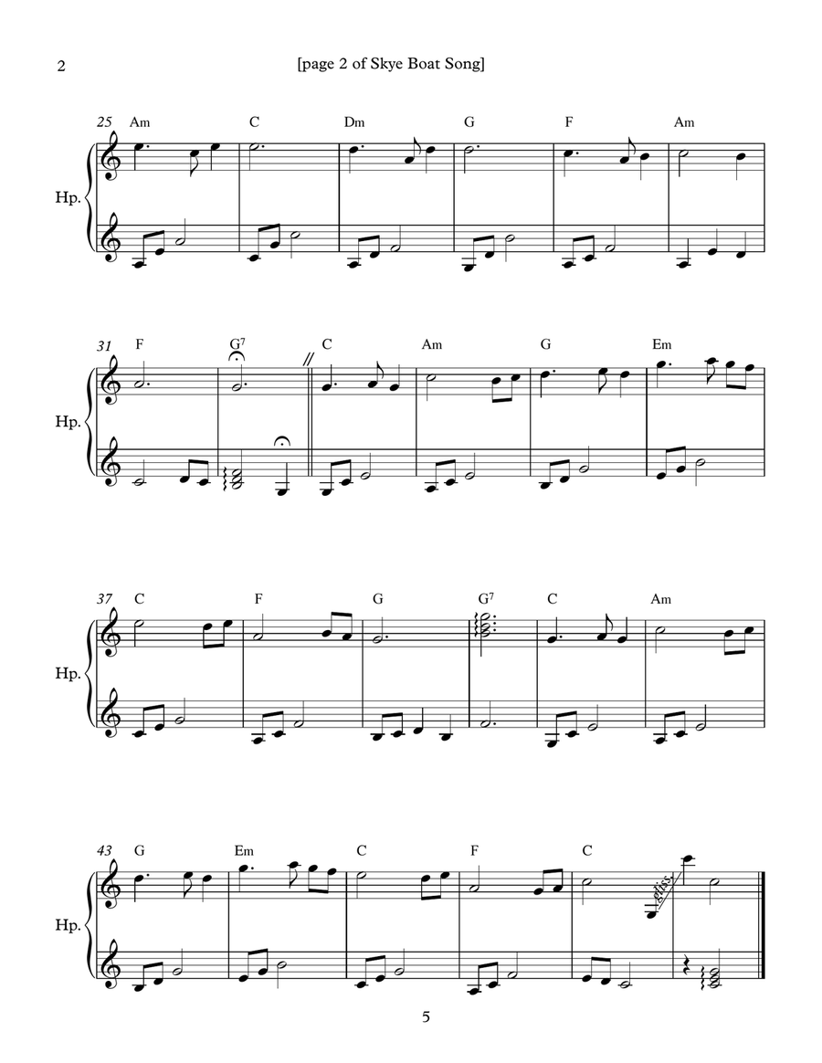 Celtic Music for Small Harps in C Celtic Harp scores gallery preview page 6
