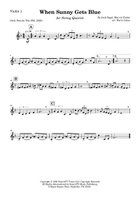 When Sunny Gets Blue String Quartet scores gallery preview page 3