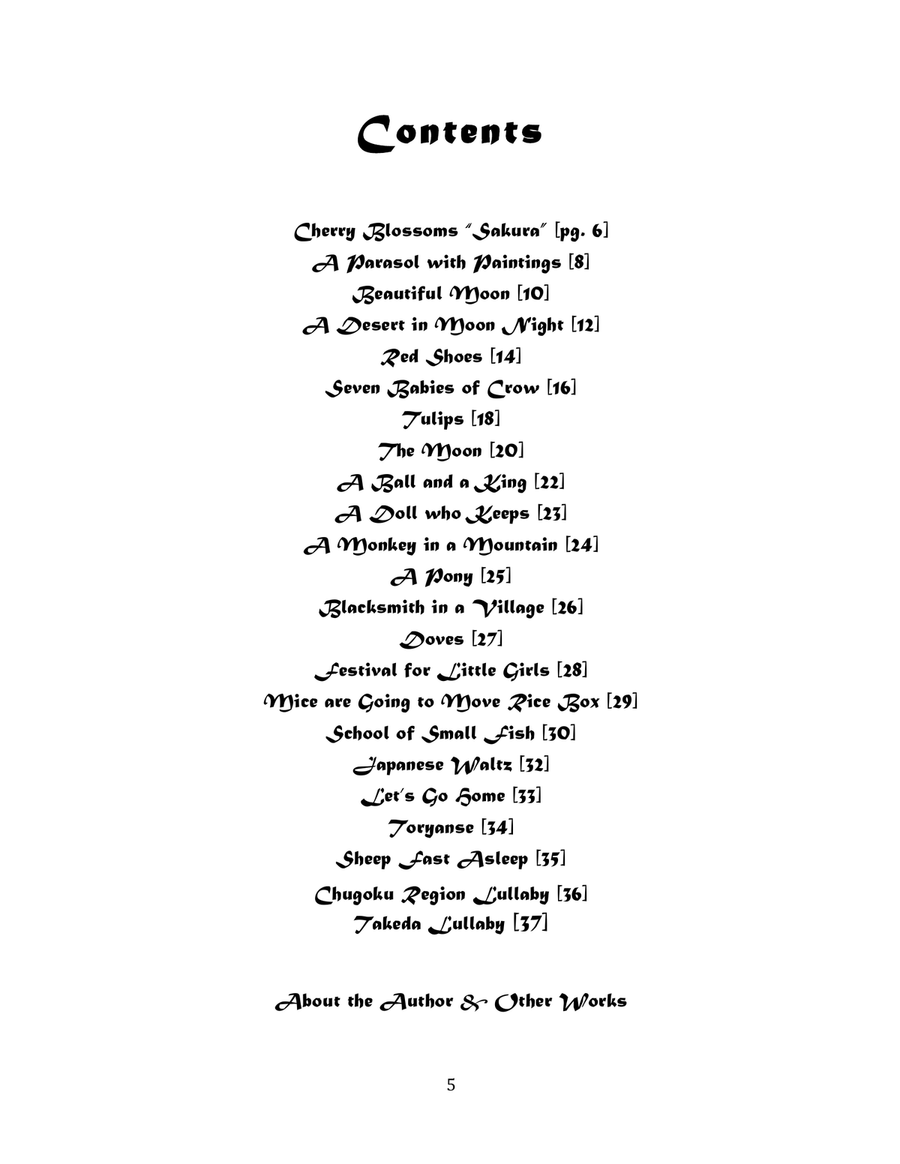 Japanese Music for Small Harps in C Celtic Harp scores gallery preview page 6