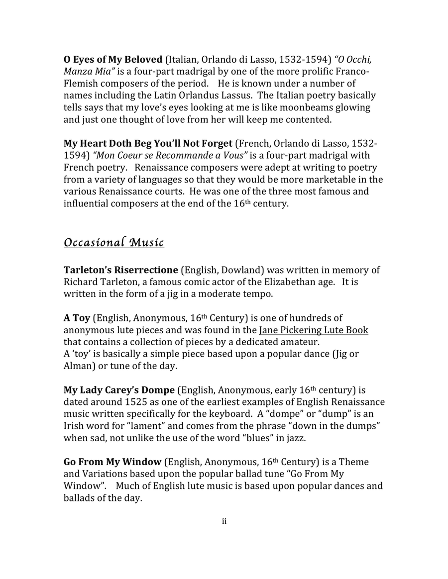 Renaissance Music for Small Harps in C Celtic Harp scores gallery preview page 6