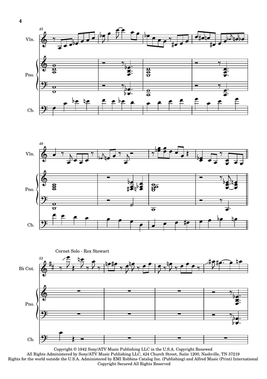C-Jam Blues - Score Only Jazz Ensemble scores gallery preview page 4