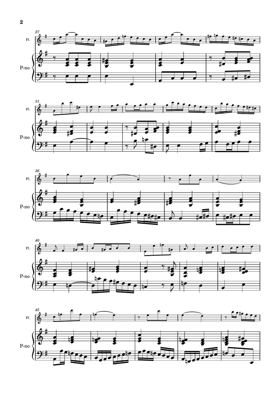 Flute sonata no.3 in G major Wq. 127 Flute Solo scores gallery preview page 5