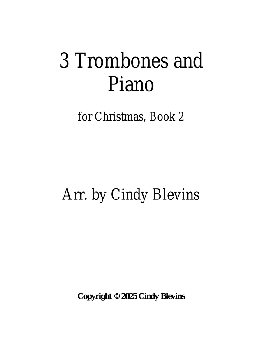 Three Trombones and Piano for Christmas, Book 2 (12 Arrangements) Trombone Trio scores gallery preview page 6