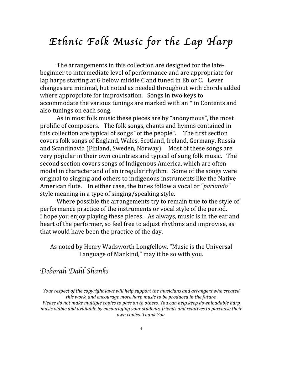 Ethnic Music for the Lap Harp Celtic Harp scores gallery preview page 3