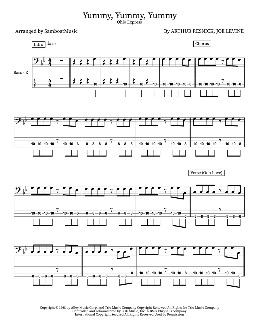 Yummy, Yummy, Yummy Yummy, Yummy, Yummy Acoustic Guitar scores gallery preview page 1