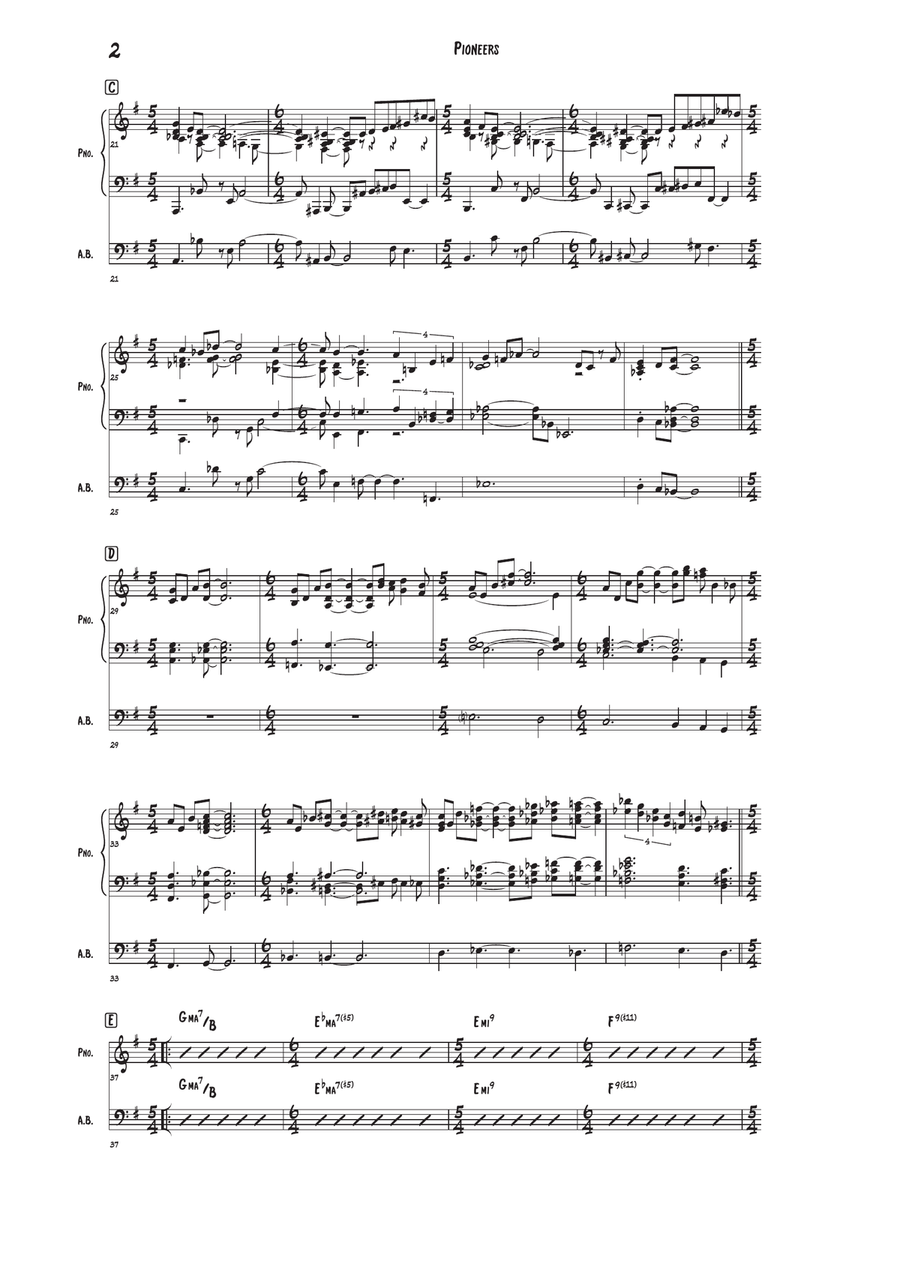 Pioneers Jazz Ensemble scores gallery preview page 2