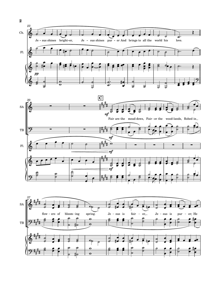 Beautiful Savior (Crusader's Hymn) 4-Part scores gallery preview page 2
