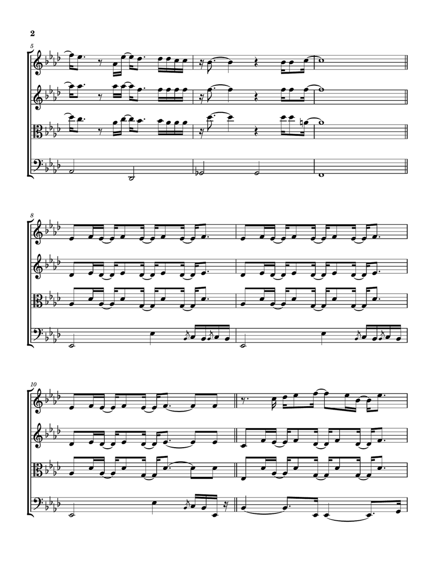Medley: Killing Me Softly With His Song with The Closer I Get To You, Feel Like Makin' Love, Wher... String Quartet scores gallery preview page 3