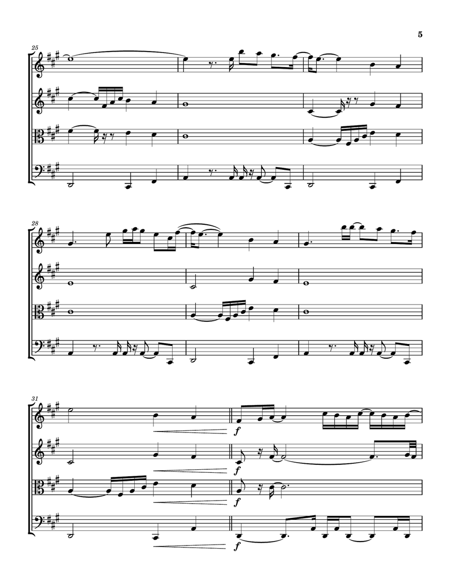 Medley: Killing Me Softly With His Song with The Closer I Get To You, Feel Like Makin' Love, Wher... String Quartet scores gallery preview page 6