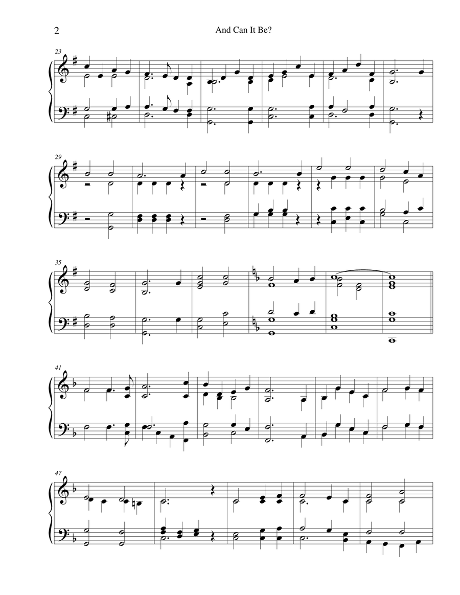 And Can It Be? (SAGINA) And Can It Be? (SAGINA) Organ Solo scores gallery preview page 2