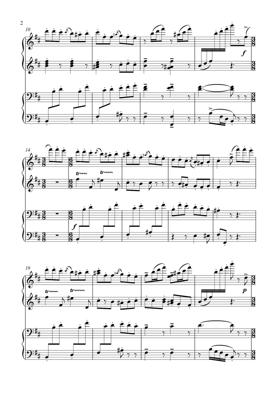 La Campanella - Franz Liszt 1 Piano, 4-Hands scores gallery preview page 2