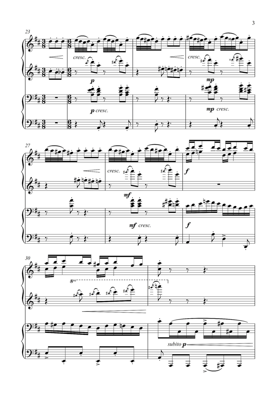 La Campanella - Franz Liszt 1 Piano, 4-Hands scores gallery preview page 3