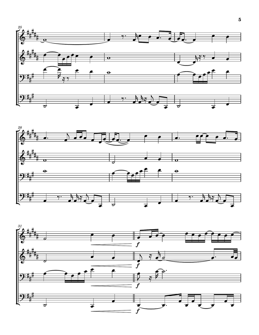 Medley: Killing Me Softly With His Song with The Closer I Get To You, Feel Like Makin' Love, Wher... Brass Quartet scores gallery preview page 6