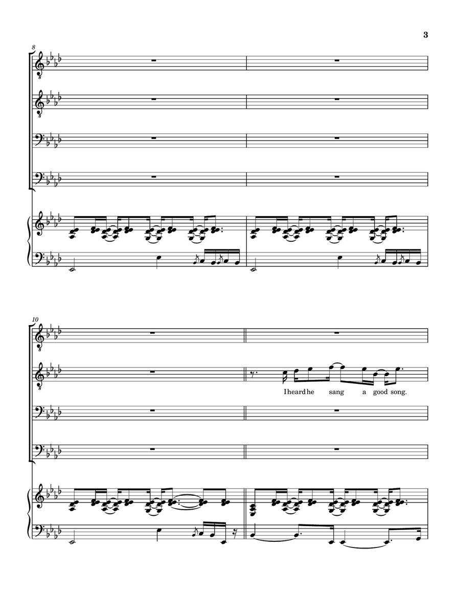 Medley: Killing Me Softly With His Song with The Closer I Get To You, Feel Like Makin' Love, Wher... TTBB scores gallery preview page 4