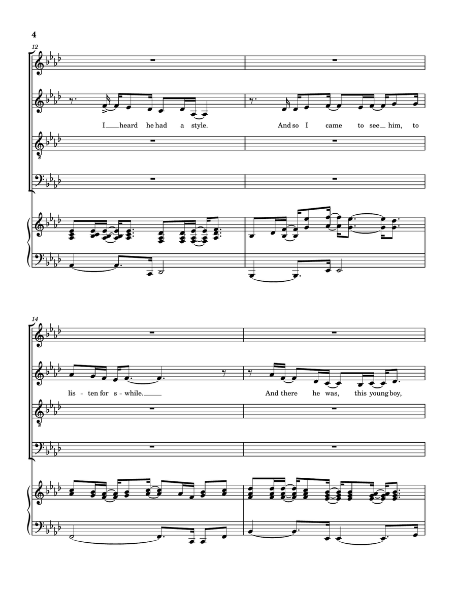 Medley: Killing Me Softly With His Song with The Closer I Get To You, Feel Like Makin' Love, Wher... 4-Part scores gallery preview page 5