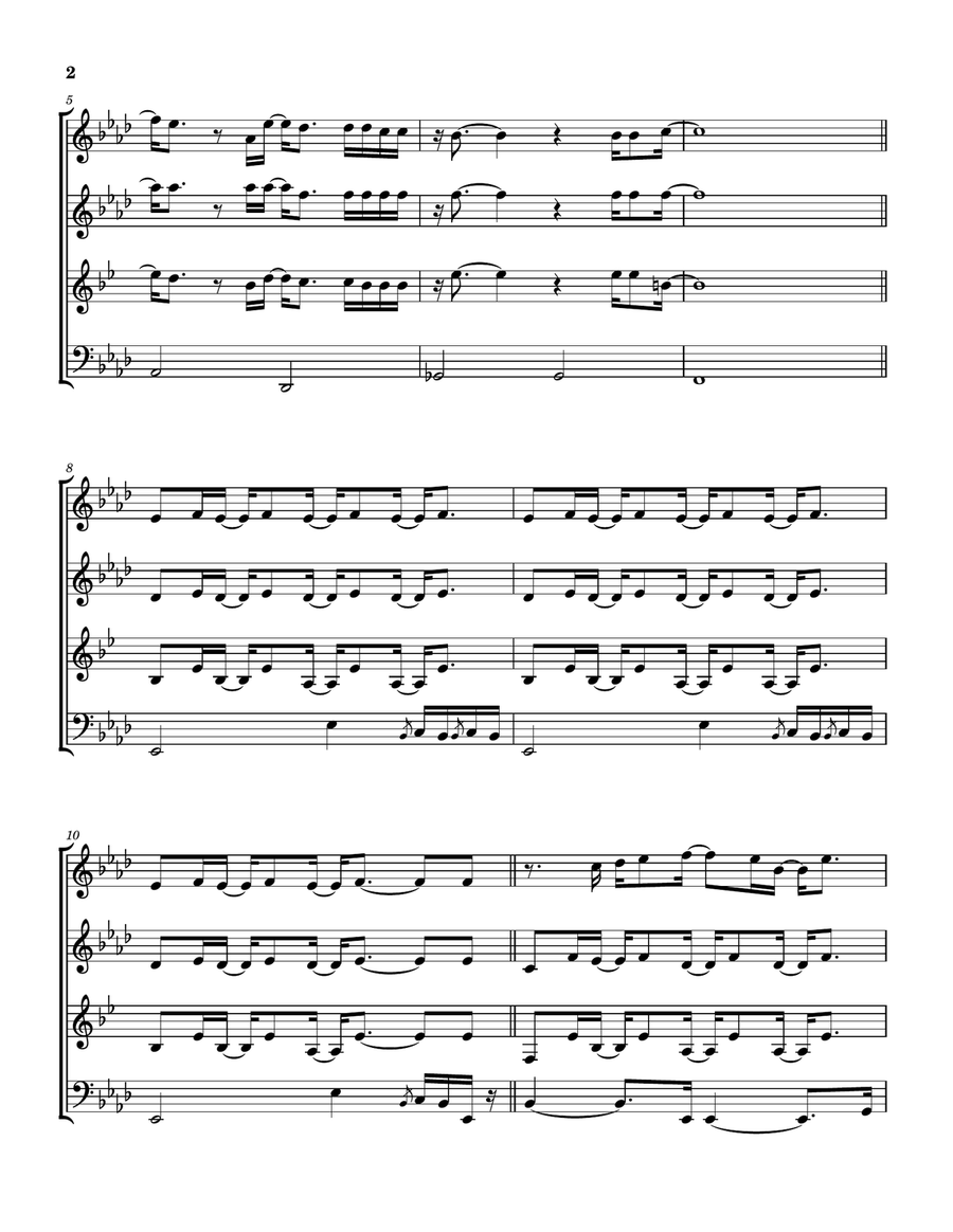 Medley: Killing Me Softly With His Song with The Closer I Get To You, Feel Like Makin' Love, Wher... Woodwind Quartet scores gallery preview page 3