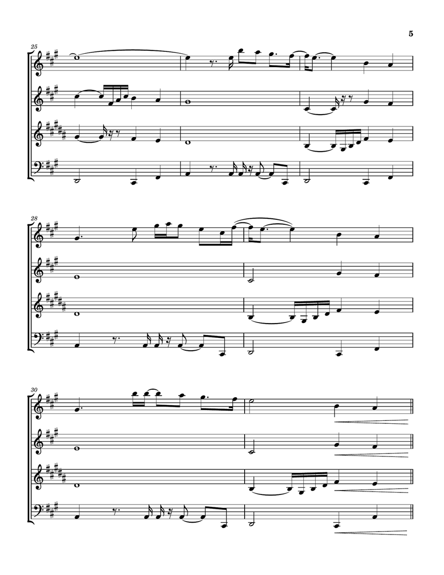 Medley: Killing Me Softly With His Song with The Closer I Get To You, Feel Like Makin' Love, Wher... Woodwind Quartet scores gallery preview page 6