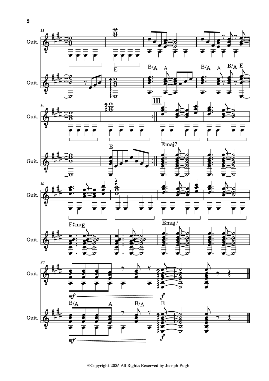 Two Guitars (Christmas Lights) Chamber Music scores gallery preview page 2