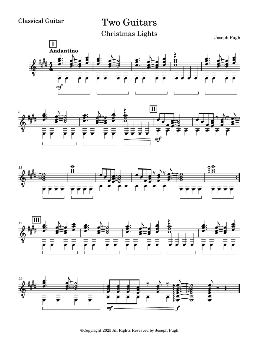 Two Guitars (Christmas Lights) Chamber Music scores gallery preview page 3
